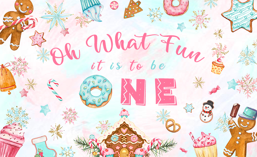 Christmas Gingerbread Baby Sho – Dessert Table Backdrop recenzja i cena