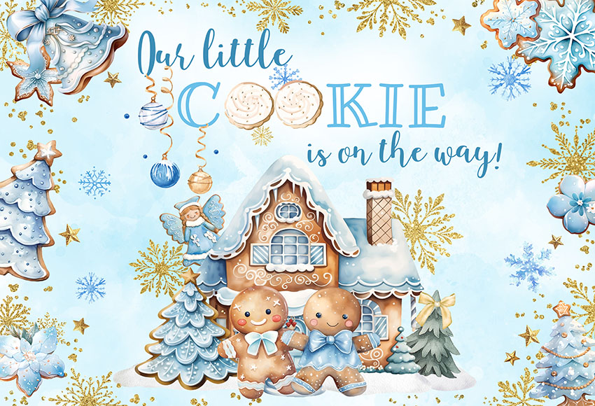 Christmas Gingerbread Baby Sho – Dessert Table Backdrop recenzja i cena