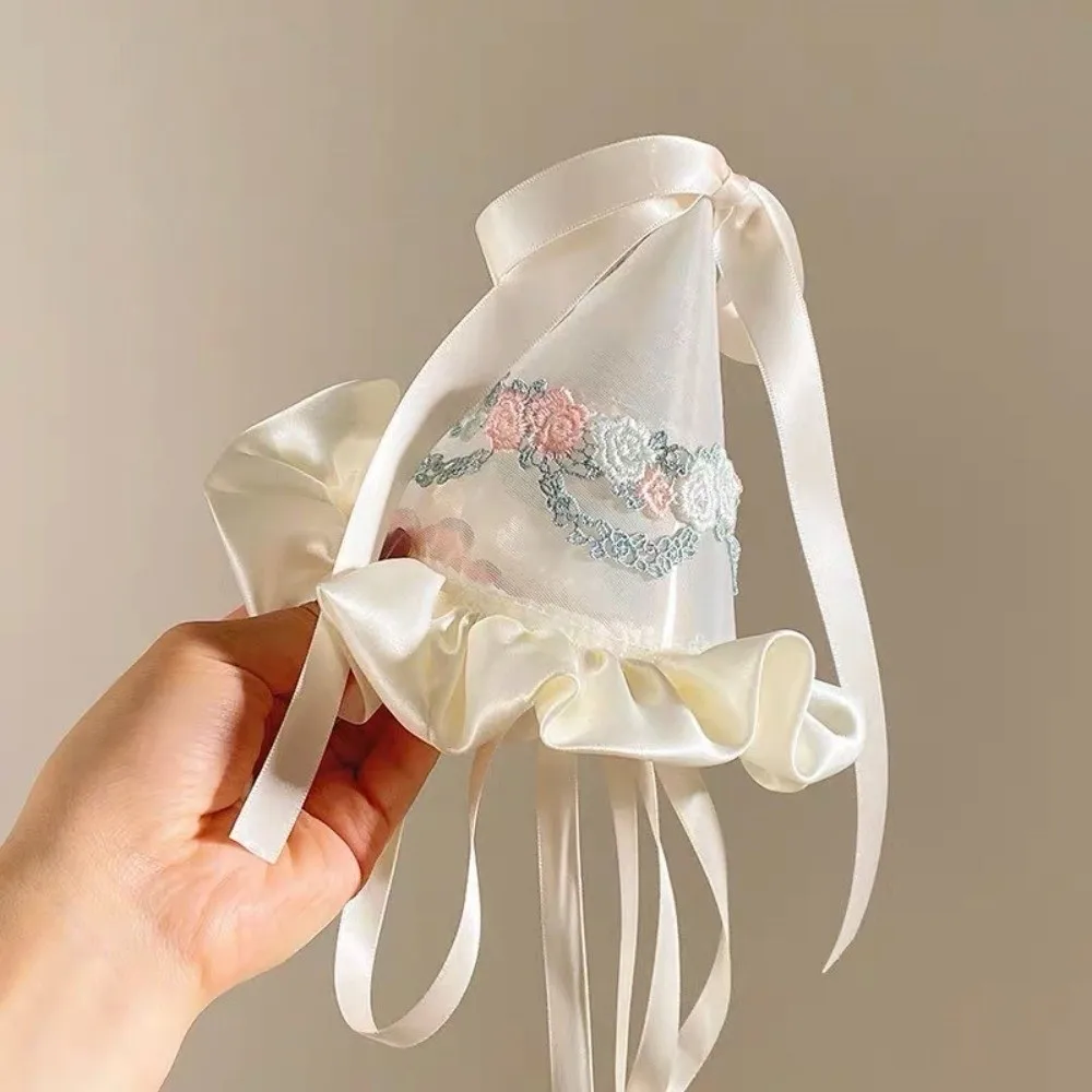 Cute Style Embroidery Mesh Bir – Party Hat Cone recenzja i cena