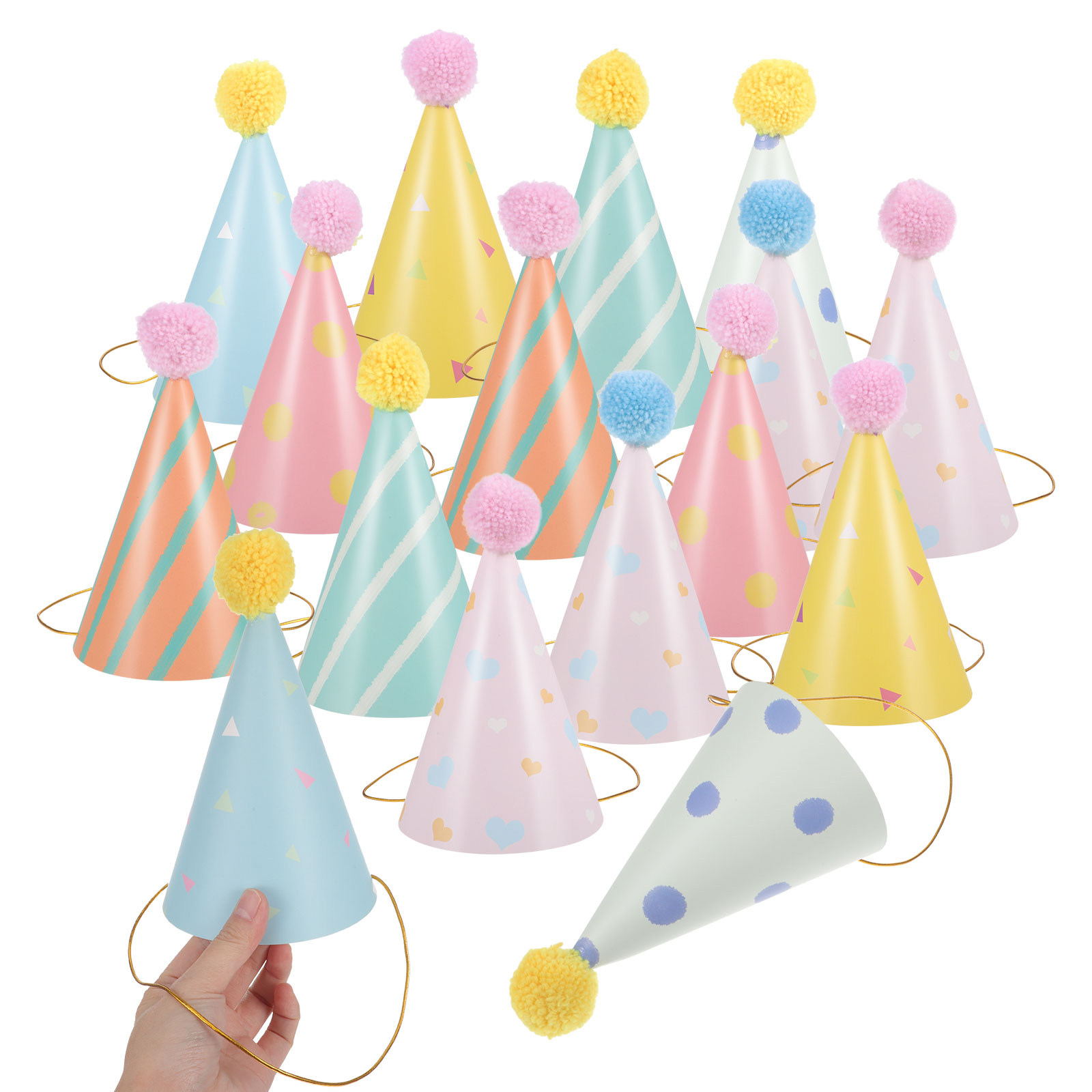 14Pcs Birthday Hats Paper Cone – Party Hat Cone recenzja i cena