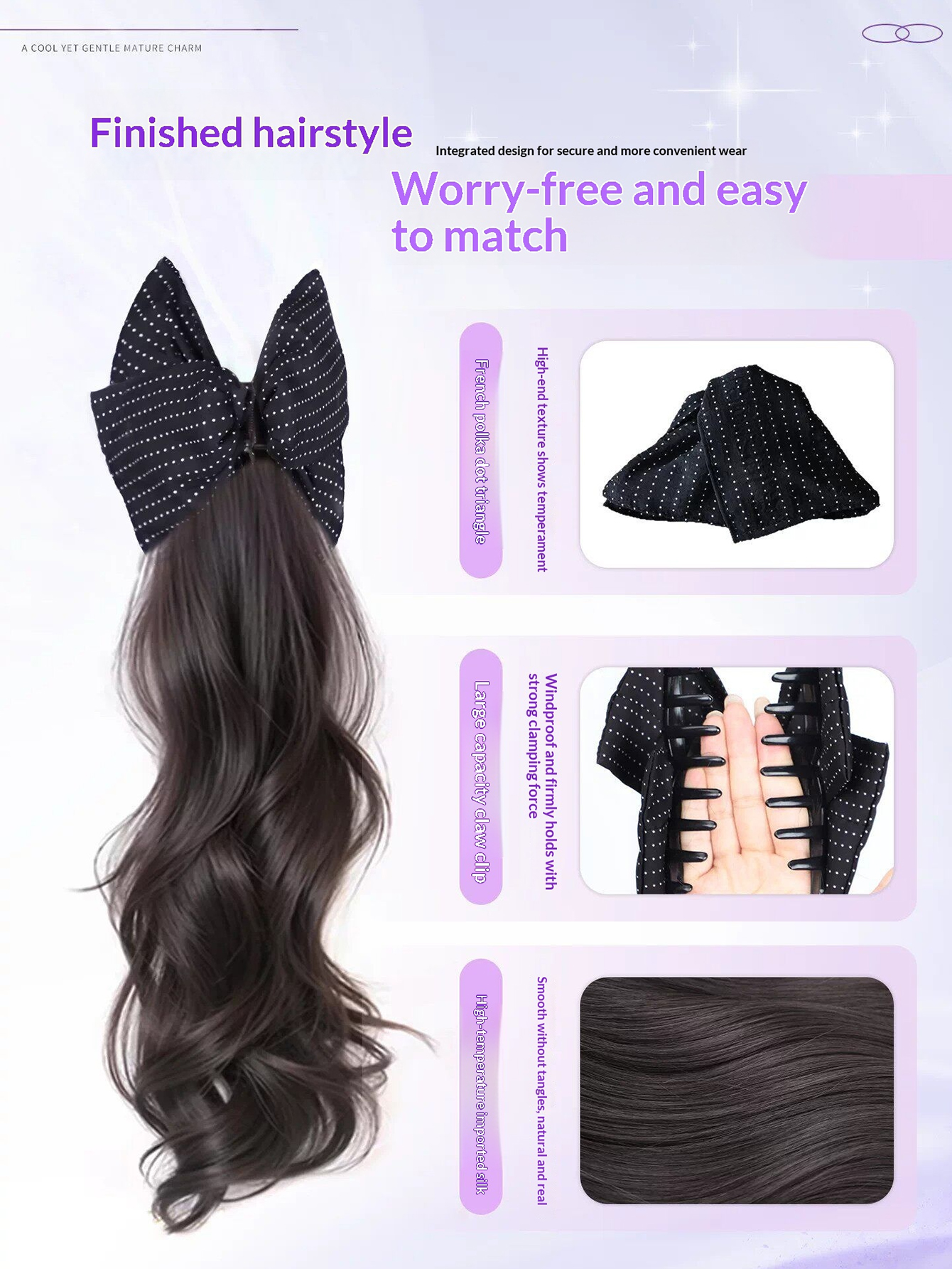 Bow Claw Clip Synthetic Ponyta – Event Suppliers recenzja i cena
