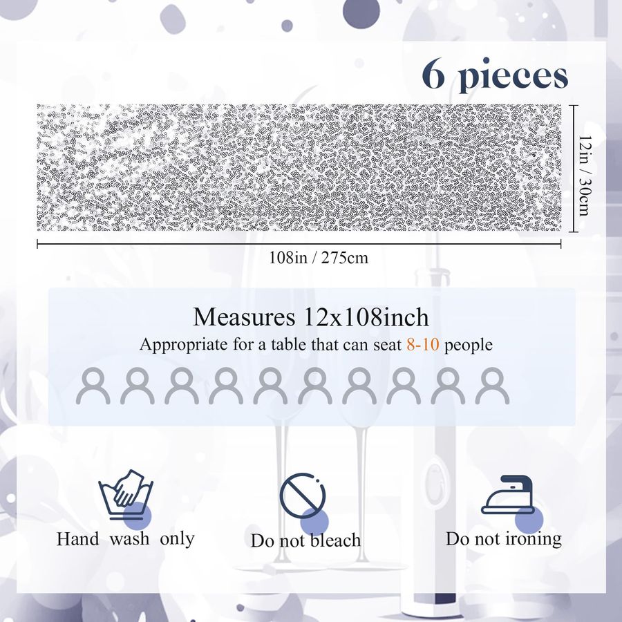 54 Pcs Silver Sequin Chair Sas – Birthday Sash Glitter recenzja i cena