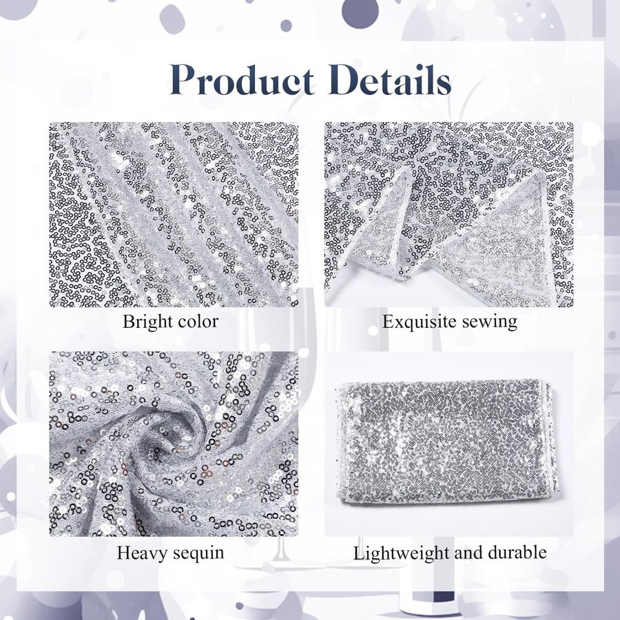 54 Pcs Silver Sequin Chair Sas – Birthday Sash Glitter recenzja i cena
