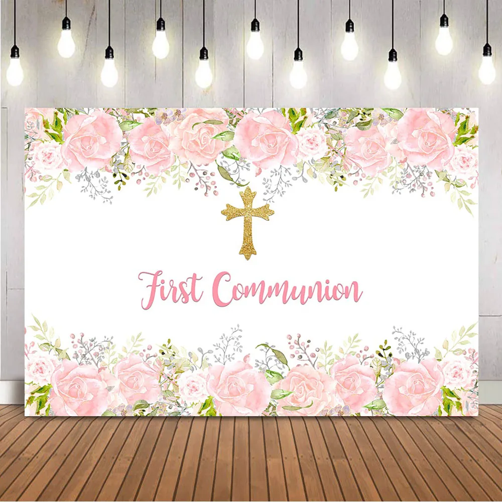 First Holy Communion Birthday  – Dessert Table Backdrop recenzja i cena