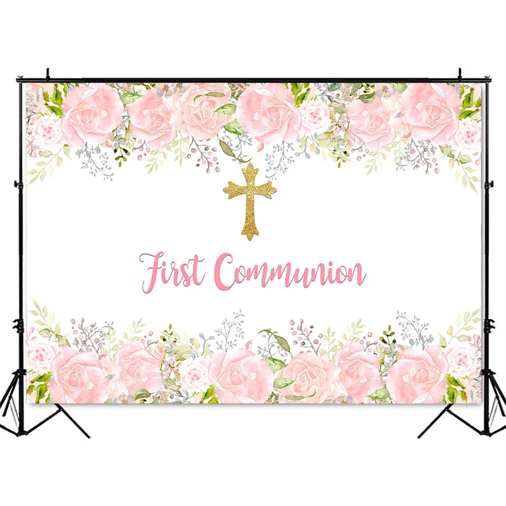 First Holy Communion Birthday  – Dessert Table Backdrop recenzja i cena