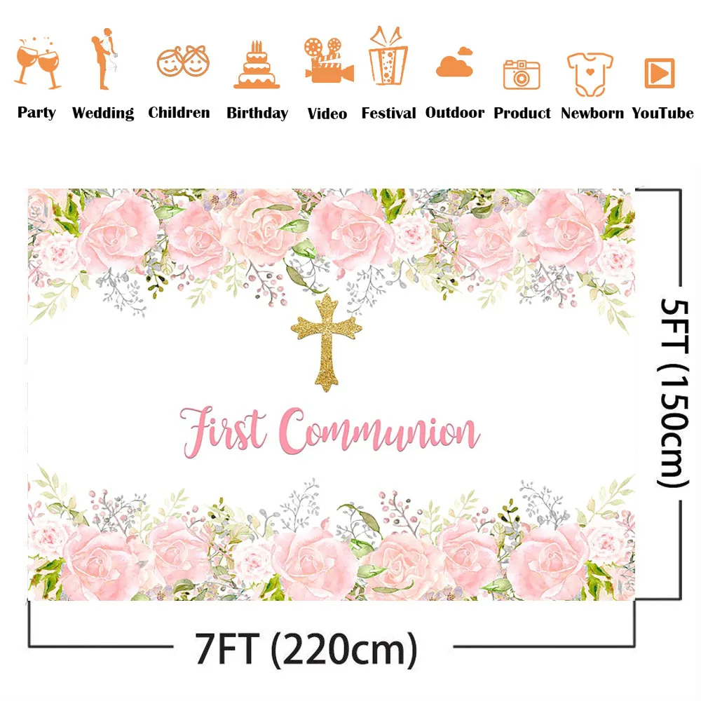 First Holy Communion Birthday  – Dessert Table Backdrop recenzja i cena