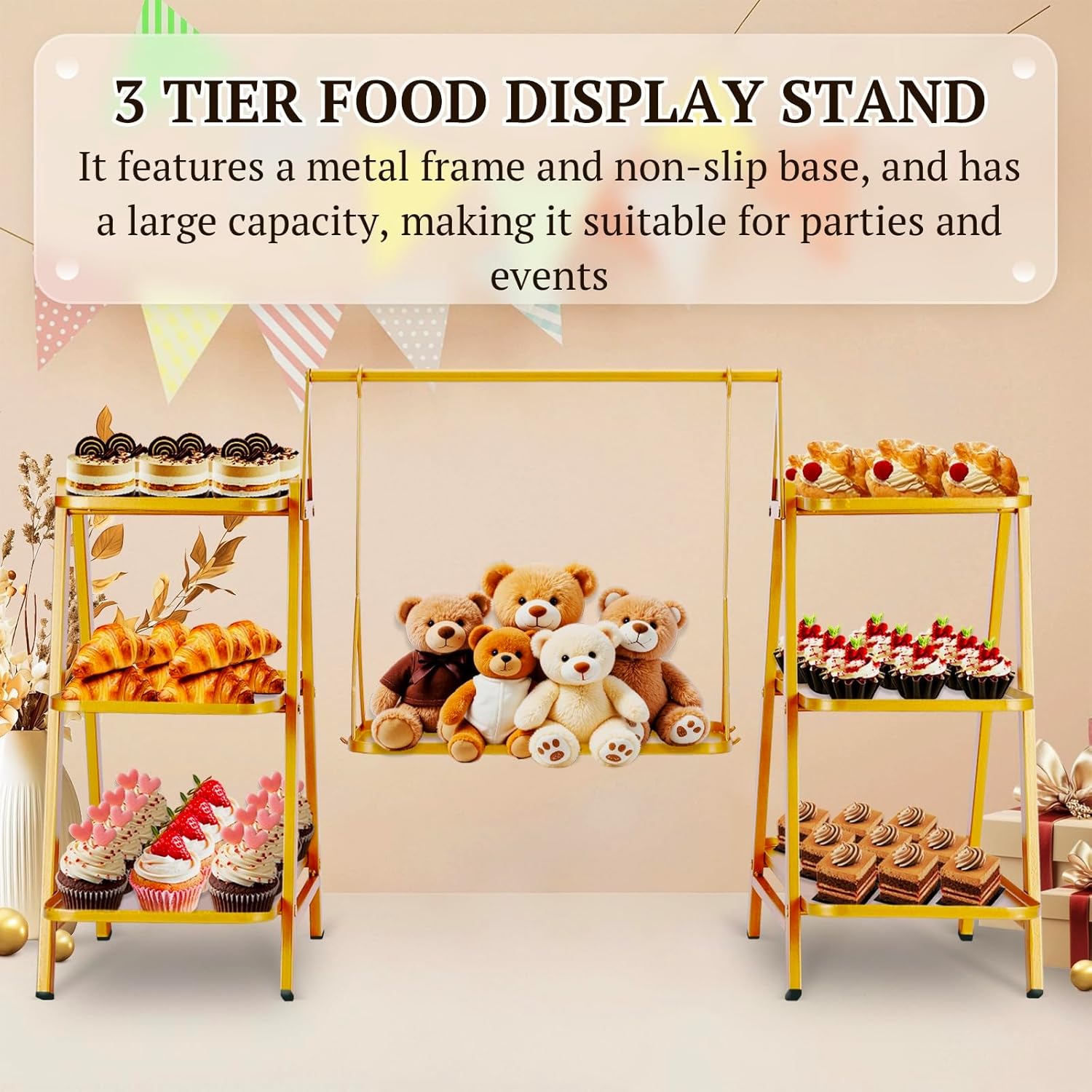 3-Tier Metal Cupcake Stand, La – Cupcake Stand Tier recenzja i cena