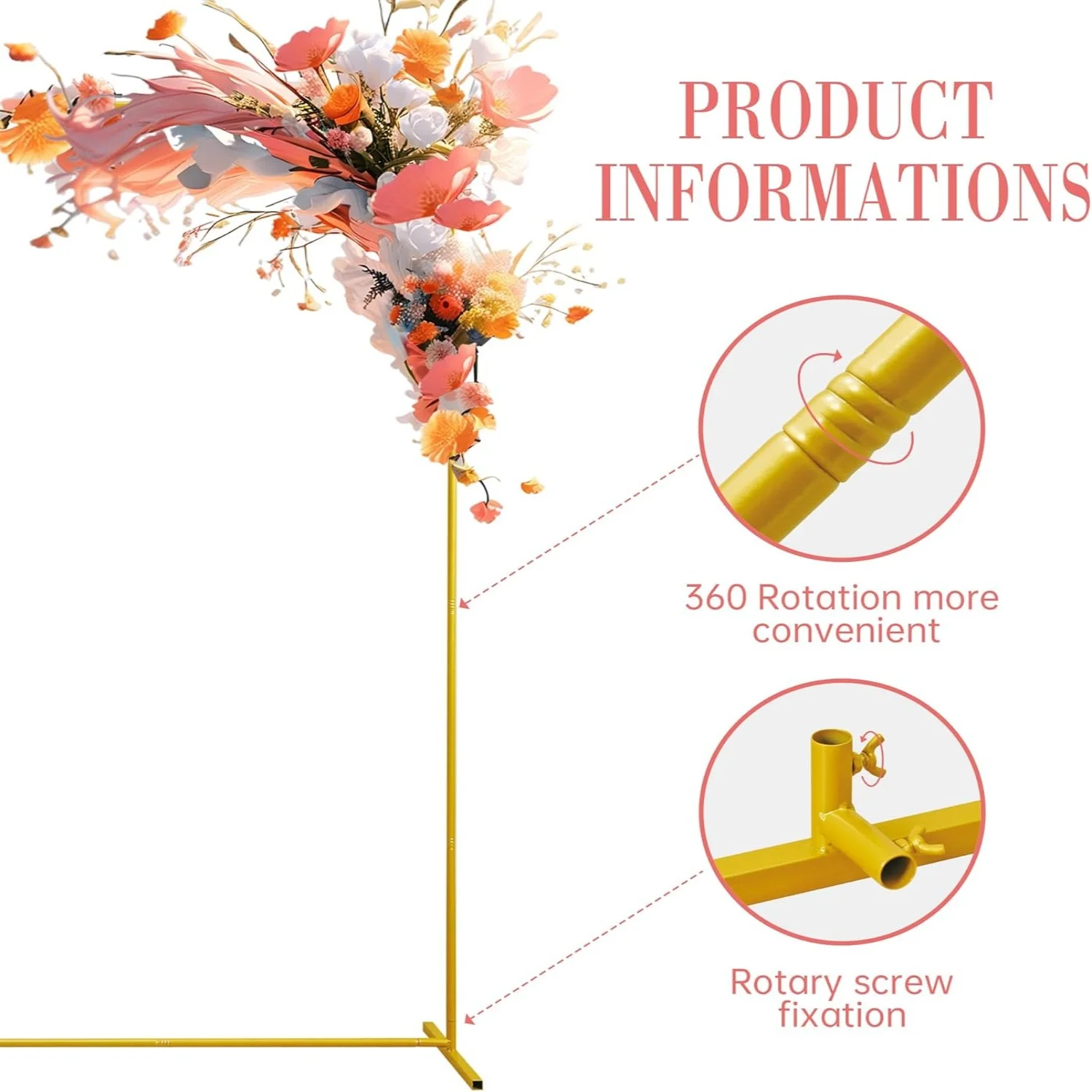 Gold Wedding Arches Square Bac – Balloon Arch Kit recenzja i cena