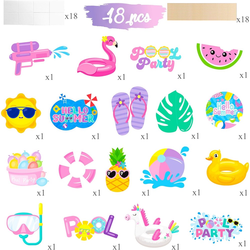 18pcs Summer Pool Party Center – Centerpiece Stick recenzja i cena