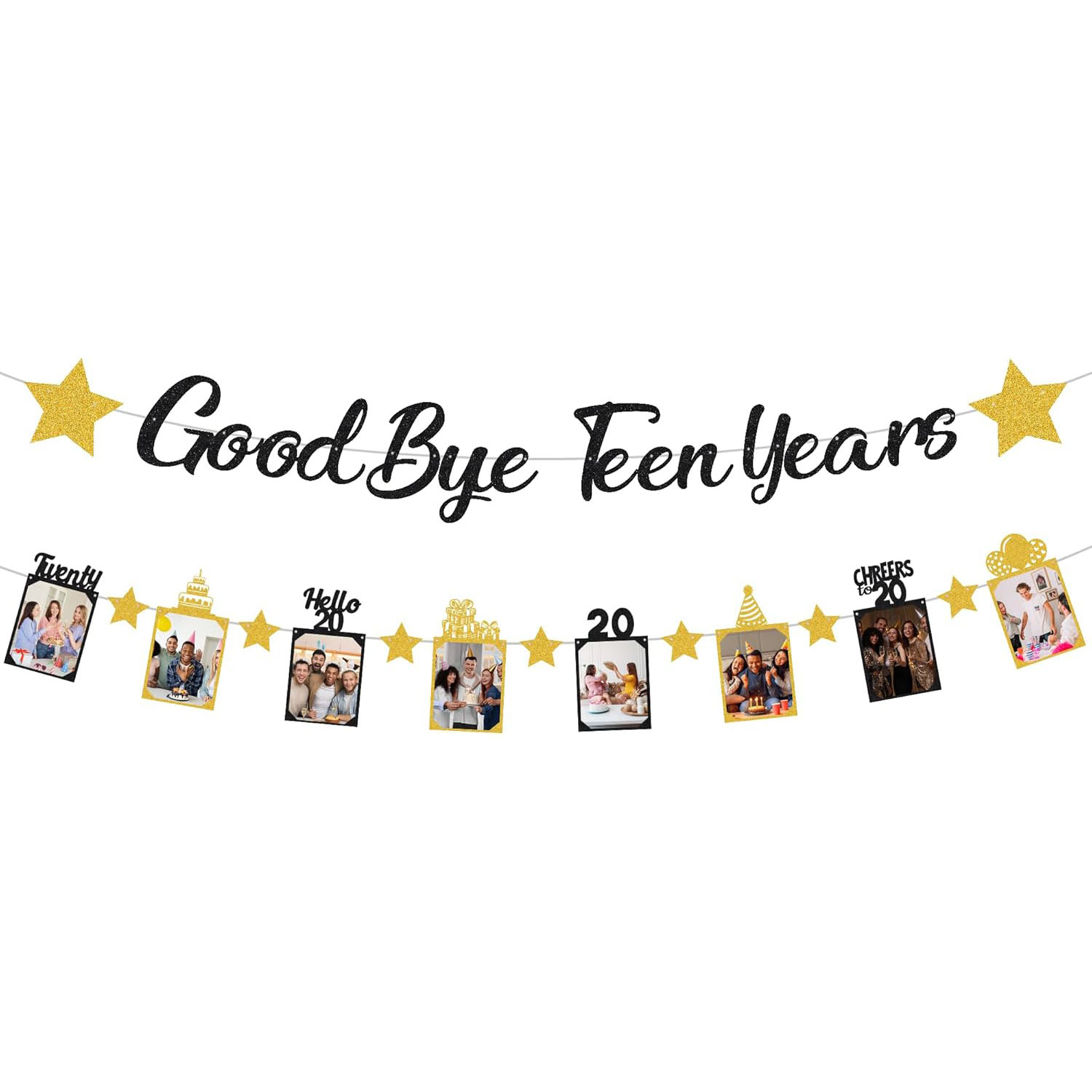 Black Gold Glitter Goodbye Tee – Party Banner Gold recenzja i cena